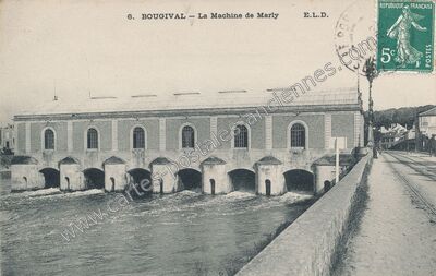 Carte postale ancienne La Machine de Marly — Bougival (Yvelines)