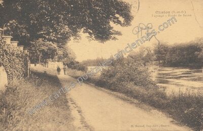 Carte postale ancienne Paysage - Bords de Seine — Chatou (Yvelines)