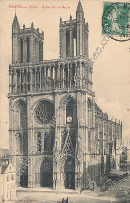 Carte postale ancienne Eglise Notre-Dame — Mantes-la-Jolie (Yvelines)