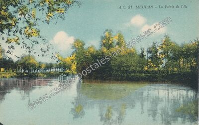 Carte postale ancienne La Pointe de l'Ile — Meulan (Yvelines)