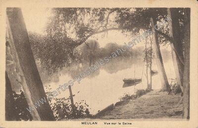 Carte postale ancienne Vue sur la Seine — Meulan (Yvelines)