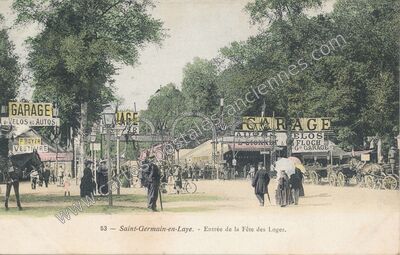 Carte postale ancienne Entrée de la Fête des Loges — Saint-Germain-en-Laye (Yvelines)