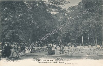 Carte postale ancienne Le Pre Catelan — Paris 16e (Paris)