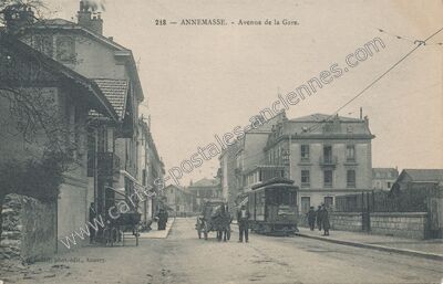 Carte postale ancienne Avenue de la Gare — Annemasse (Haute-Savoie)