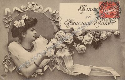 Carte postale ancienne Bonne et Heureuse Année — Bonne et Heureuse An — Fantaisie