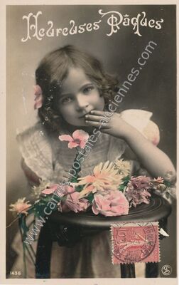 Carte postale ancienne Heureuses Paques — Heureuses Paques — Fantaisie