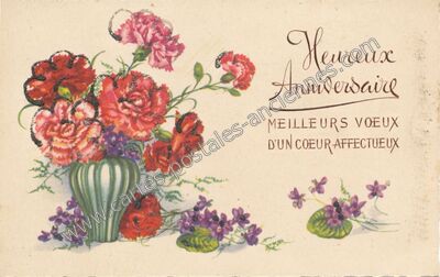 Carte postale ancienne Heureux Anniversaire — Heureux Anniversaire — Fantaisie